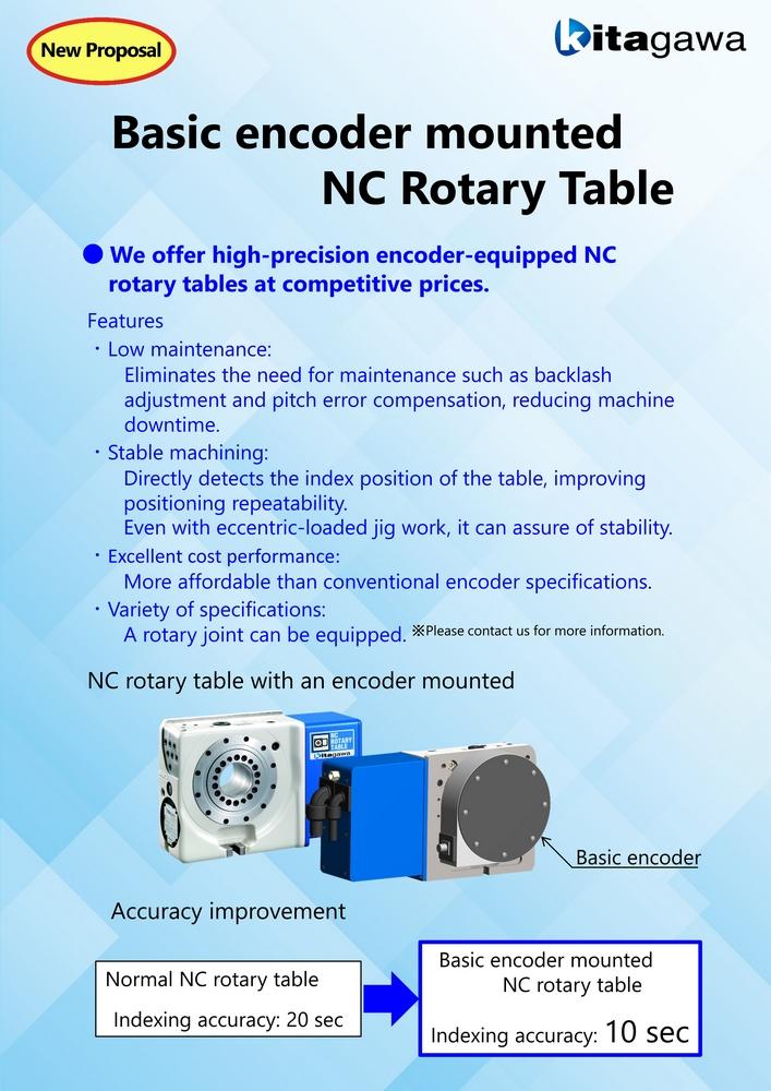 Basic encoder mounted NC rotary table